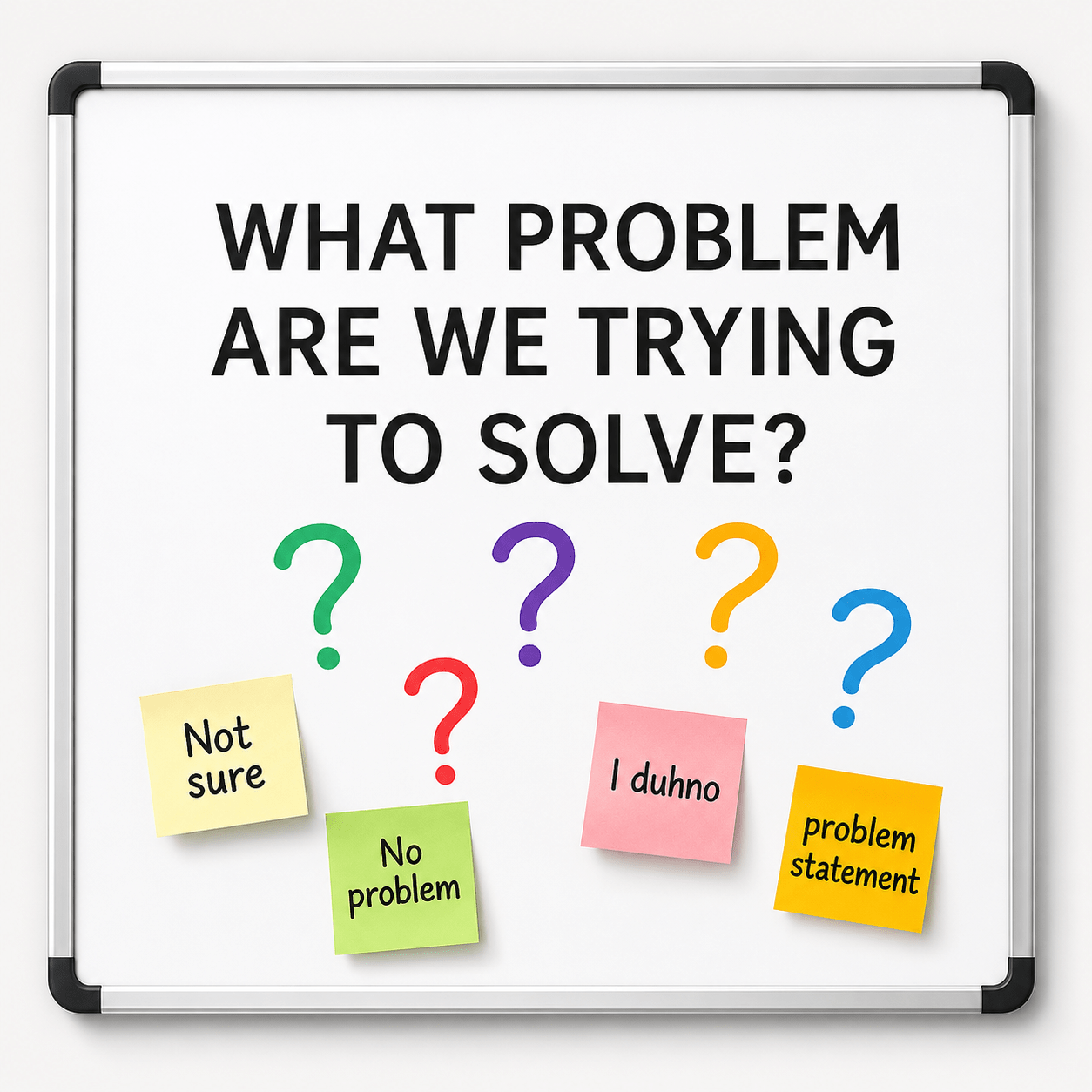 The reframing question: what problem are we trying to solve?